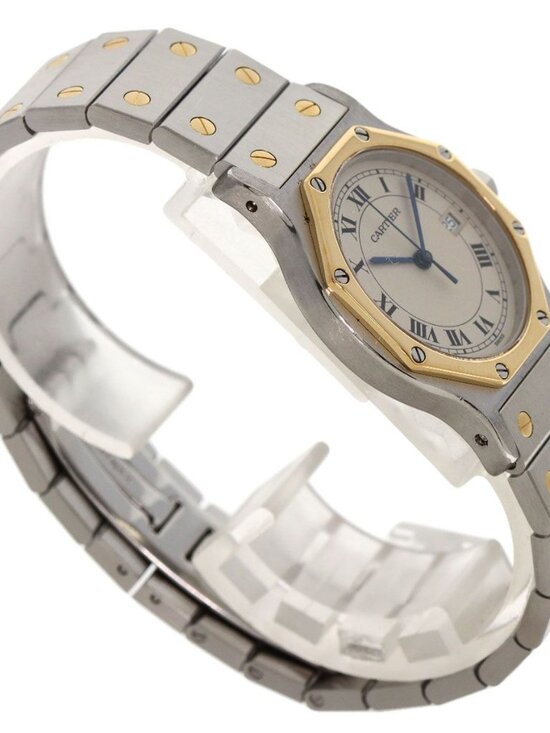 Cartier Santos Octagon LM Watch SS Yellow Gold main image 11